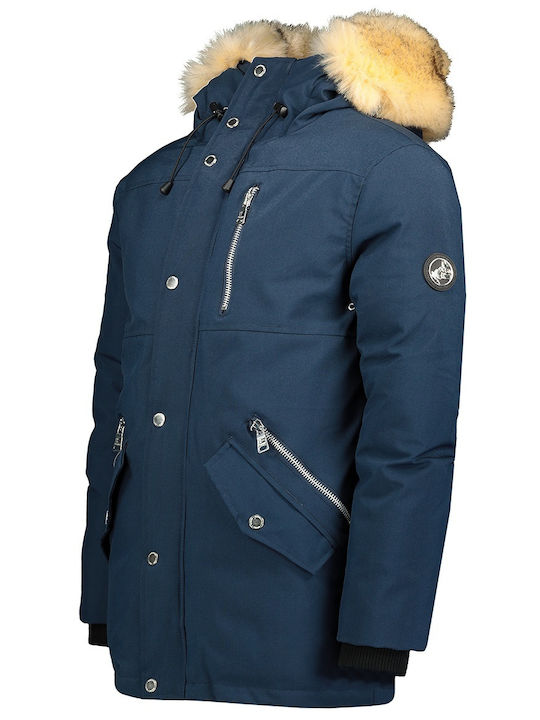 Geographical Norway Men's Winter Parka Jacket Navy