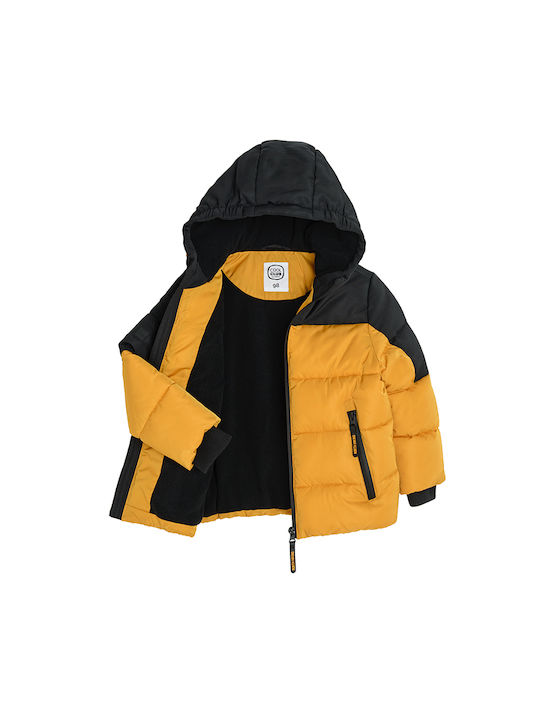 Cool Club Kids Casual Jacket with Lining & Hood Yellow