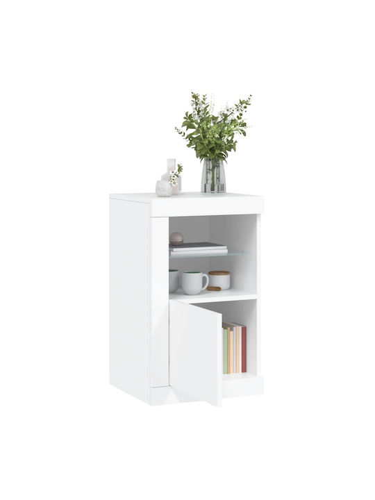 Rectangular Wooden Side Table White M37xL41xH67cm