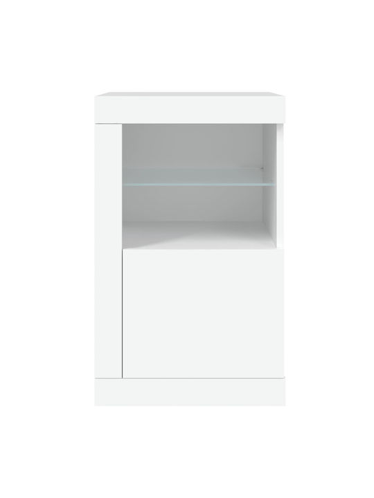 Rectangular Wooden Side Table White M37xL41xH67cm
