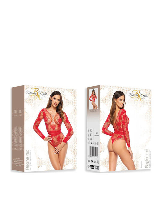 Beauty Night Ean Sexy Bodysuit Roșu