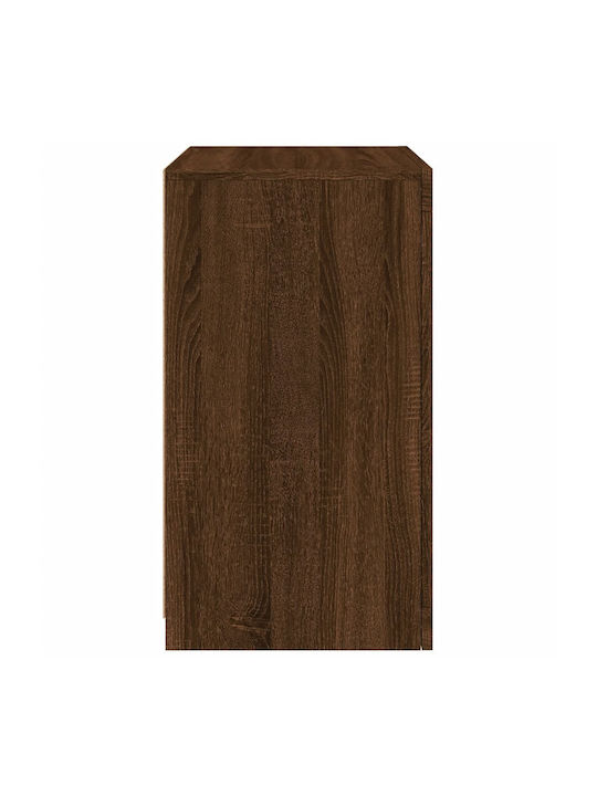 Rectangular Side Table Wooden Black Oak 41x37x67 cm