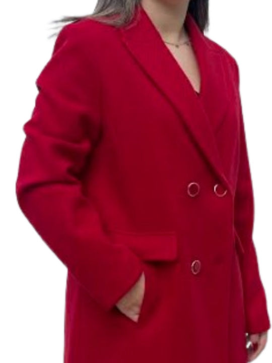 kocca Women's Wool Midi Coat Rosso