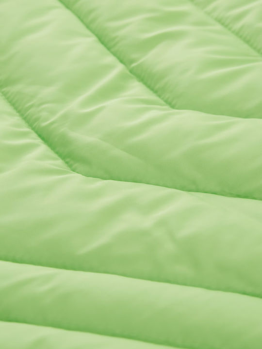 Women's Short Puffer Jacket for Winter Liquid Lime Green