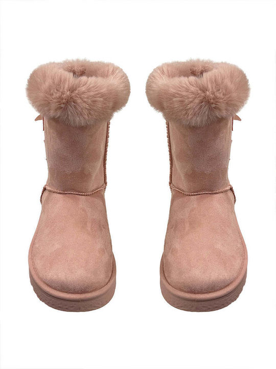 Suede Kinderstiefeletten Rosa