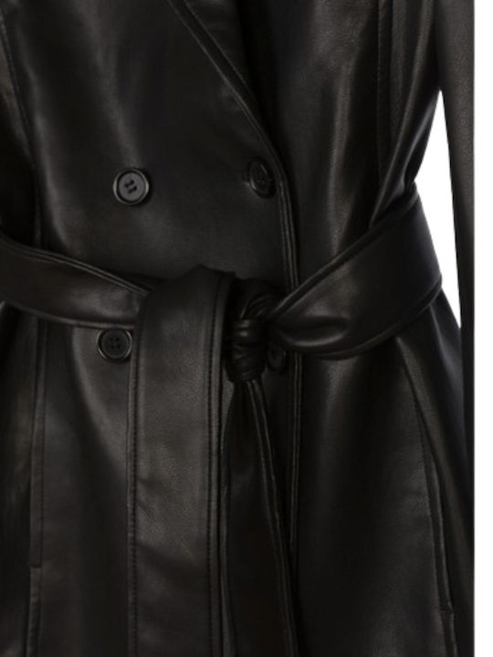 BCBG Maxazria Γυναικείο Δερμάτινο Σακάκι BLACK BCBG Maxazria Γυναικείο Δερμάτινο Σακάκι BLACK