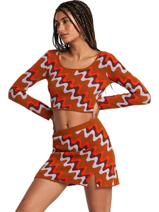 Damen Langarm Pullover Braun