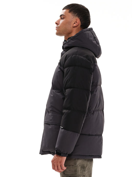 Winter Jacket Puffer Waterproof and Windproof Ebony Black