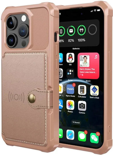 HappyCase Wallet Silicon 0.5mm Roz (iPhone 15 Pro)