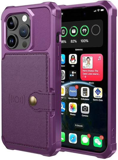 HappyCase Wallet Silicone 0.5mm Purple (iPhone 15 Pro)