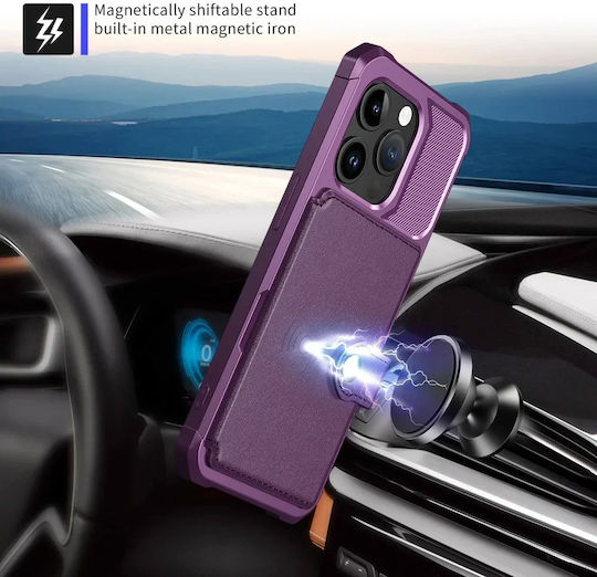 HappyCase Wallet Silicone 0.5mm Purple (iPhone 15 Pro)