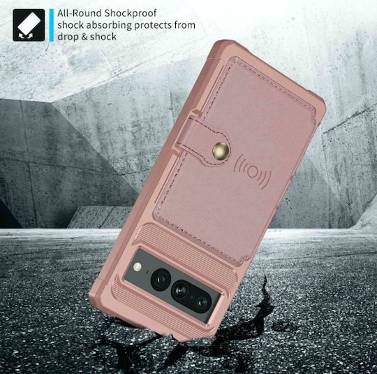 HappyCase Wallet Σιλικόνης 0.5mm Ροζ (Google Pixel 7 Pro)
