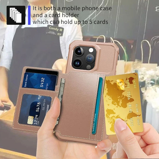 HappyCase Wallet Silicon 0.5mm Roz (iPhone 15 Pro)