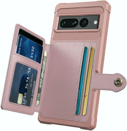 HappyCase Wallet Σιλικόνης 0.5mm Ροζ (Google Pixel 7 Pro)
