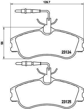Brembo Σετ Τακάκια Εμπρός για Citroen Berlingo Peugeot 306
