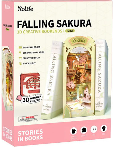 Rolife Wooden Construction Toy Falling Sakura for 14+ years