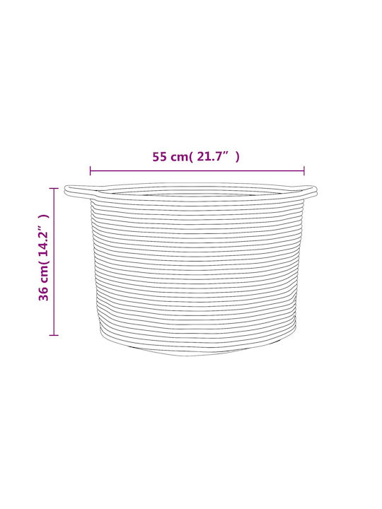 vidaXL Laundry Basket Fabric Folding 55x55x36cm Beige