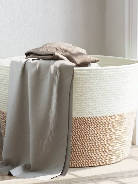 vidaXL Laundry Basket Fabric Folding 60x60x36cm Brown