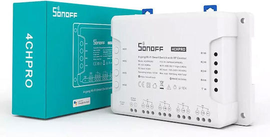 Sonoff 4ch Pro R3 Smart Switch 4 Καναλιών Wi-Fi & RF 40A με Τηλεχειριστήριο