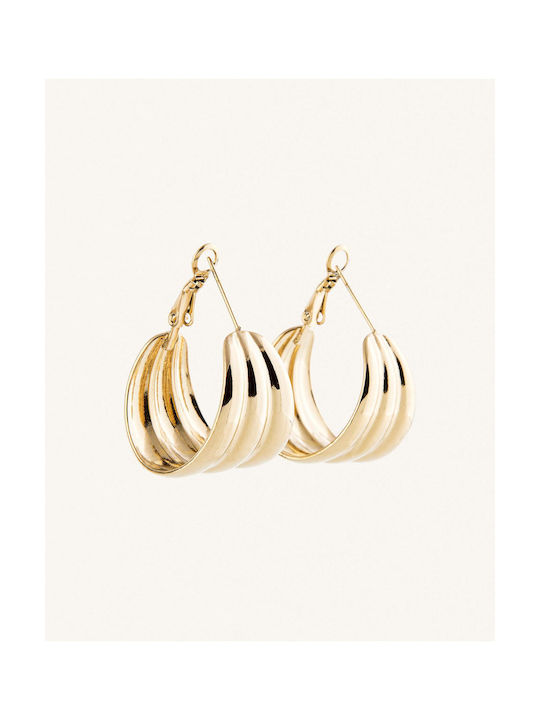 StanStefan Earrings Hoops made of Steel Gold Plated