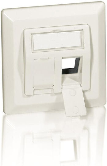 Equip Single Network Socket RJ45 with Frame in White Color 760303