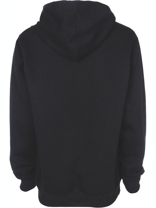 Contrast Hoodie FDM FH002 Schwarz/Feuerrot