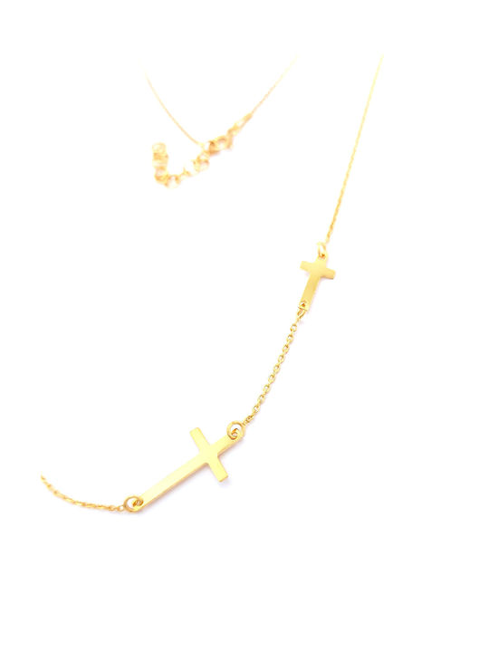 PS Silver Necklace Double from Gold Plated Silver