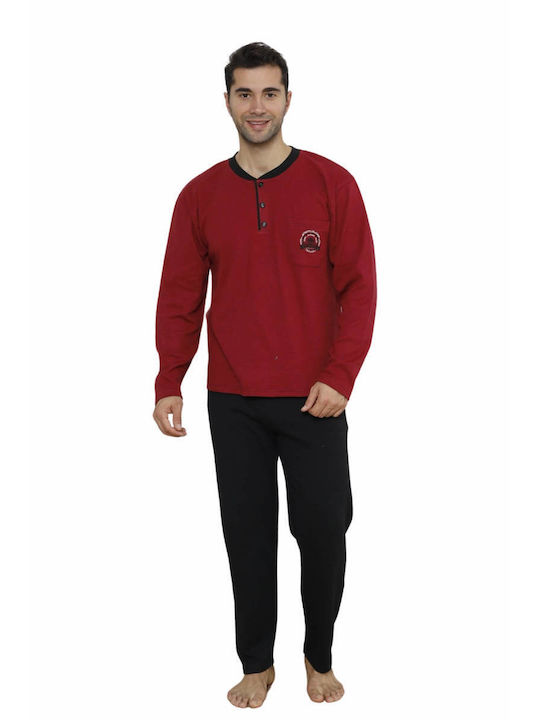 Lindros Men's Winter Cotton Pajamas Set KRASULI