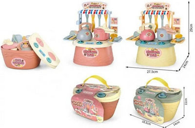 Cooking Toy / Kitchen Utensils Βαλιτσάκι Πάγκος Μαγειρικής Με Αξεσουάρ for 3+ Years Old