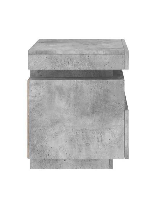 Bedside Tables Wooden Concrete Gray 2 Pieces 40x39x48.5cm