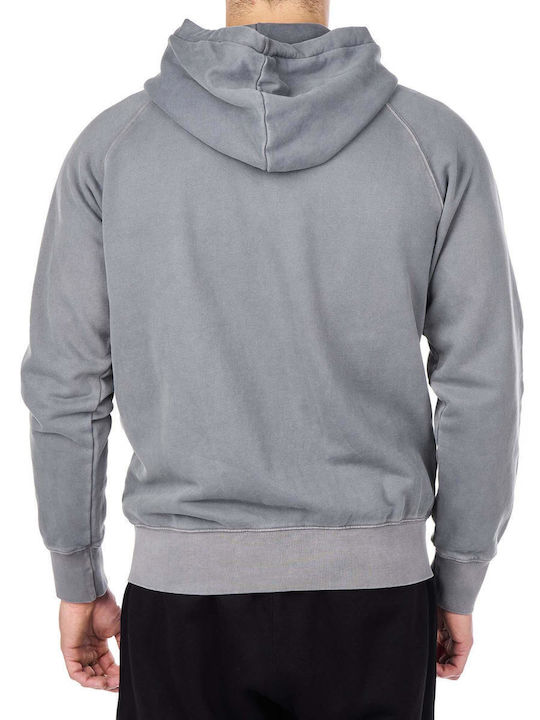 Dirty Laundry Men's Sweatshirt Jacket with Hood and Pockets VINTAGE GREY DLMF000154