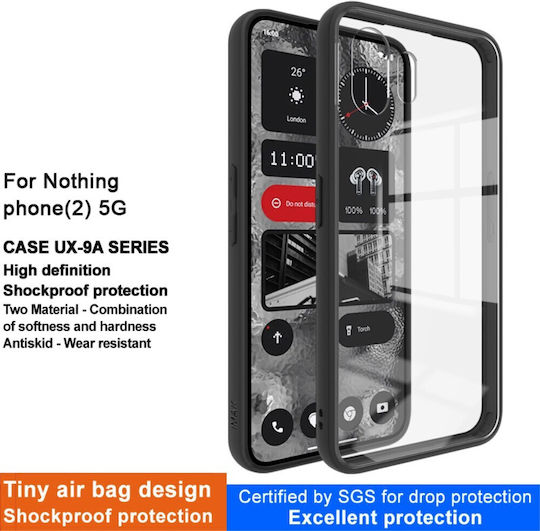 Imak Imak Ux-9a Back Cover Σιλικόνης Μαύρο (Nothing Phone 2)