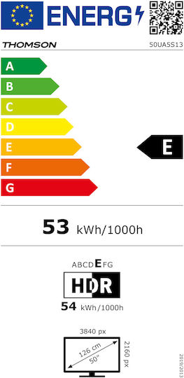 Thomson Smart Τηλεόραση 50" 4K UHD LED 50UA5S13 HDR (2023)