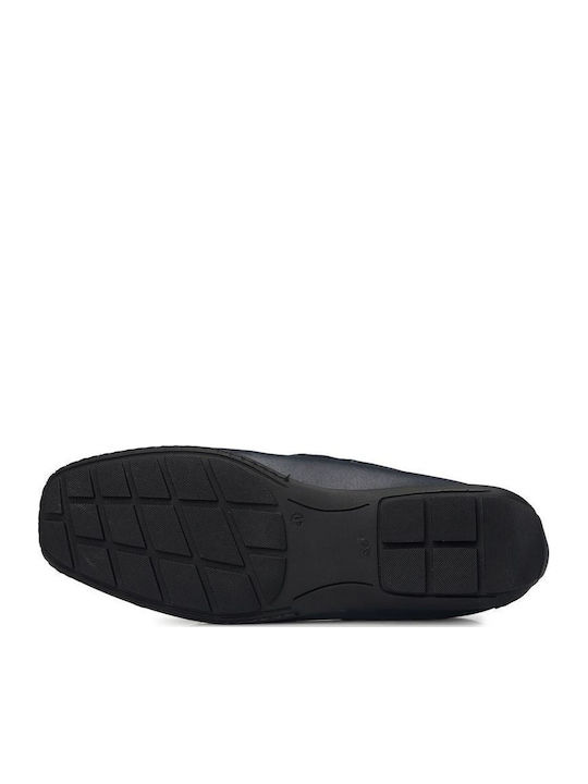 Leder Herren Mokassins Navy Blue
