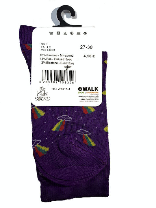 Walk Kids' Socks Purple