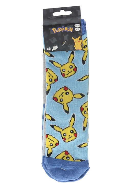 Παιδικές Κάλτσες Pokémon Γκρί 3 Ζευγάρια
