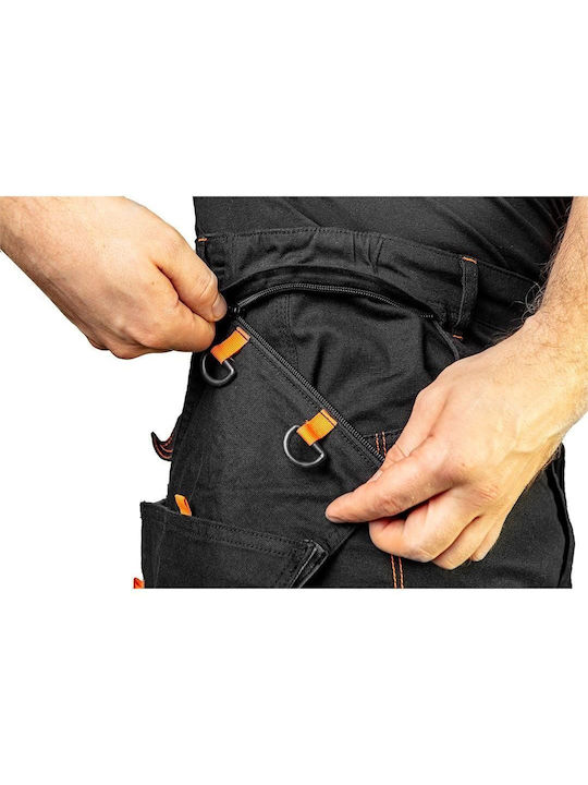 Neo Tools Slim Reflective Work Trousers Black