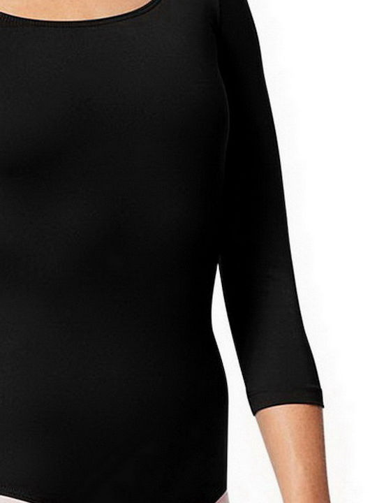 Kormaki 3/4 Sleeve Bodysuit Black