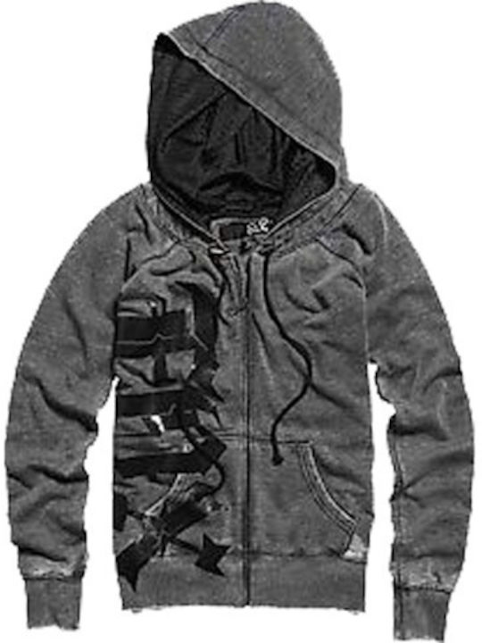 Fox Women's Hooded Cardigan Charcoal