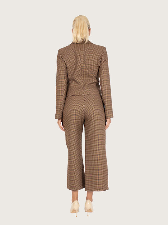 Innocent Women's Fabric Trousers Brown