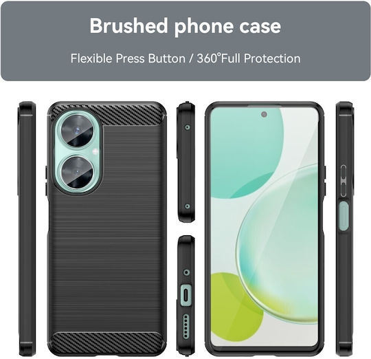 Mad Mask Brushed TPU Carbon Back Cover Σιλικόνης Μαύρο (Huawei Nova 11i)