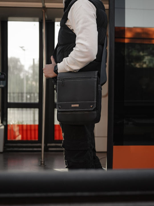 Ανδρική Τσάντα Ώμου / Χιαστί Μαύρη