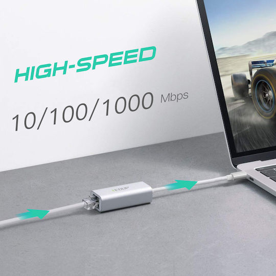 EDUP EP-9802 USB-C Network Adapter with Wired Gigabit Ethernet Connection