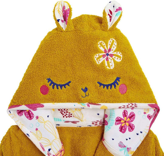 Petit Beguin Kids Hooded Bathrobe Yellow