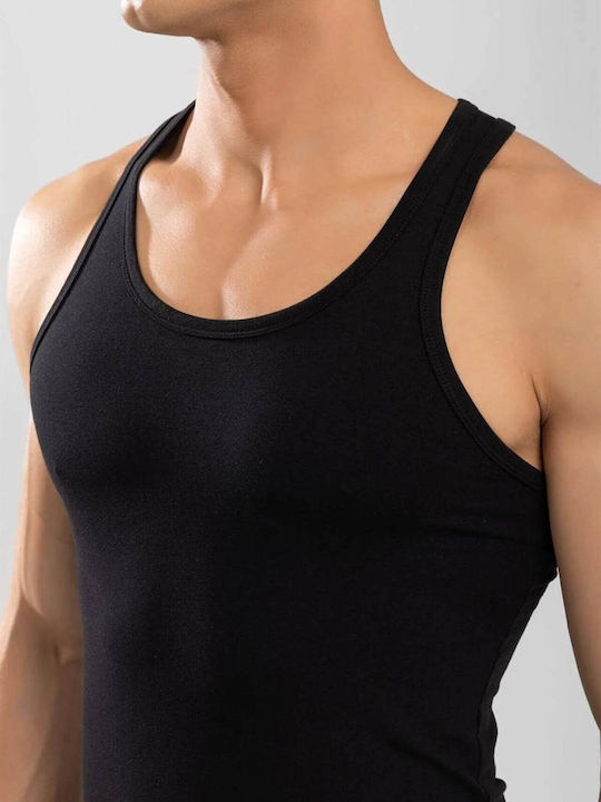 Tricou de Corp pentru Bărbați Mâneca Scurtă Negru