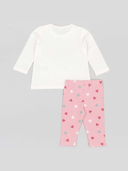 Losan Kinder Set mit Leggings Winter 2Stück Ecru