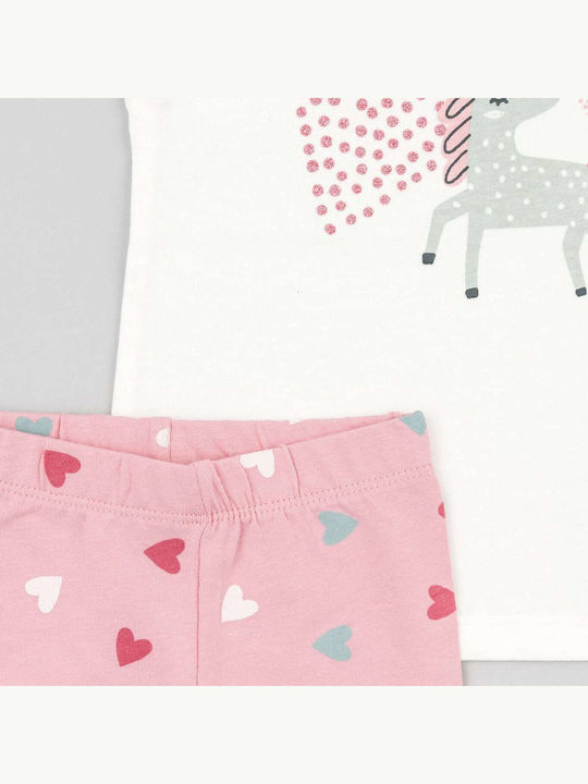 Kinder-Set mit Leggings Winter 2Stück Ecru