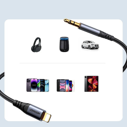 Joyroom SY-A06 3.5mm to Lightning Cable Μαύρο 1.2m