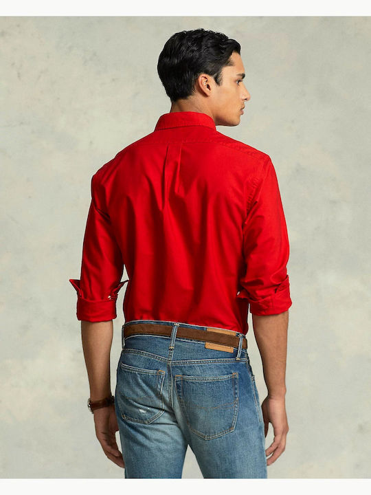 Ralph Lauren Long-sleeved Cotton Shirt Red