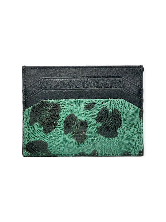 7.Dots Men's Leather Card Wallet with RFID Green